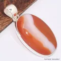 Pendentif Agate du Lac Supérieur bande blanche - Bijoux en Agate