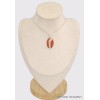 Pendentif Agate du Lac Supérieur bande blanche Bijoux en Agate BK29