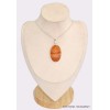 Gros pendentif oval en Agate du Minesotta Bijoux en Agate BK29.2