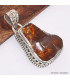 Gros pendentif Agate de Feu style ancien Pendentifs pierres naturelles BK30