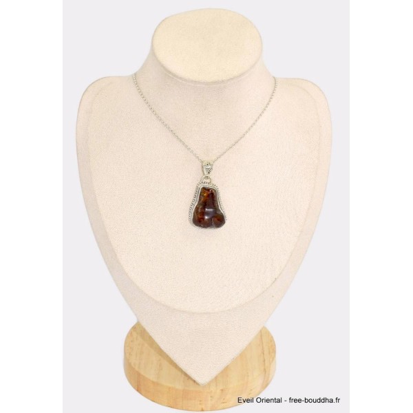 Gros pendentif Agate de Feu style ancien Pendentifs pierres naturelles BK30