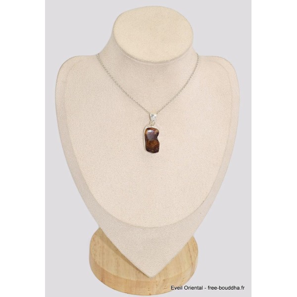 Pendentif Agate de Feu asymétrique-br Pendentifs pierres naturelles BK30.1