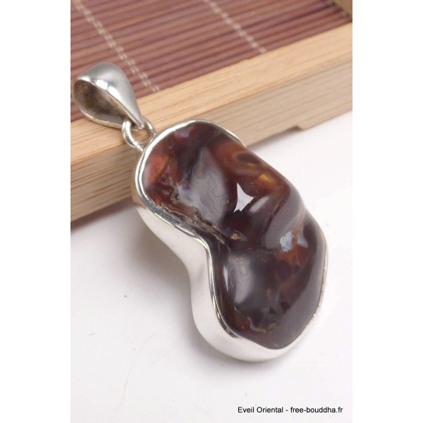 Pendentif Agate de Feu forme libre Pendentifs pierres naturelles BK30.2
