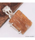 Pendentif Cyanite Orange brute serti griffes Bijoux en Cyanite Orange BK31.2