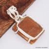 Pendentif Cyanite Orange brute serti griffes Bijoux en Cyanite Orange BK31.2