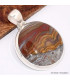 Pendentif rond en Agate Laguna Pendentifs pierres naturelles BK32