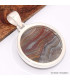 Pendentif rond en Agate Laguna Pendentifs pierres naturelles BK32