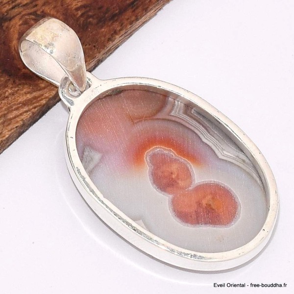 Pendentif authentique Agate Laguna Pendentifs pierres naturelles BK32.1