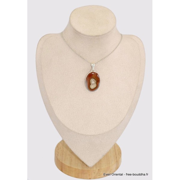 Pendentif authentique Agate Laguna Pendentifs pierres naturelles BK32.1