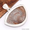 Pendentif Agate Laguna ocre gris Pendentifs pierres naturelles BK32.3