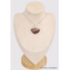 Pendentif Agate Laguna ocre gris Pendentifs pierres naturelles BK32.3