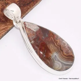 Pendentif Agate Laguna forme goutte - Pendentifs pierres naturelles