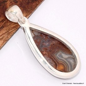 Pendentif Agate Laguna forme goutte Pendentifs pierres naturelles BK32.5