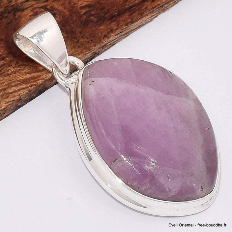 Pendentif Kunzite rose asymétrique 