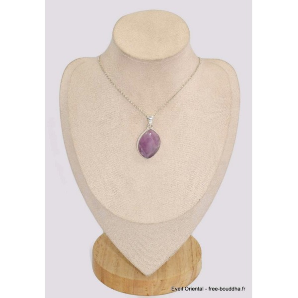 Pendentif Kunzite rose asymétrique Pendentifs pierres naturelles BK33.1