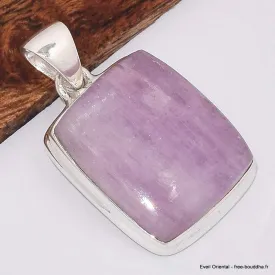 Pendentif Kunzite rose rectangulaire - Pendentifs pierres naturelles