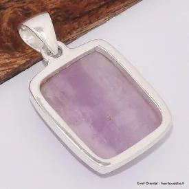 Pendentif Kunzite rose rectangulaire - Pendentifs pierres naturelles