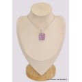 Pendentif Kunzite rose rectangulaire Pendentifs pierres naturelles BK33.2