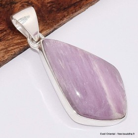 Pendentif Kunzite rose forme losange 