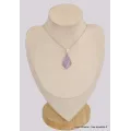 Pendentif Kunzite rose forme losange - Pendentifs pierres naturelles