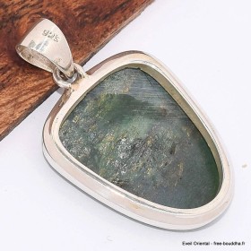 Pendentif Fuchsite cabochon semi-oval 