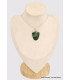 Pendentif Fuchsite cabochon semi-oval Bijoux en Fuchsite BK34