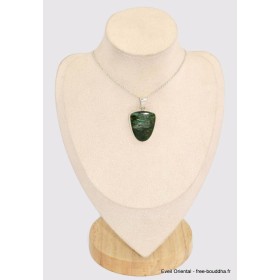 Pendentif Fuchsite cabochon semi-oval Bijoux en Fuchsite BK34