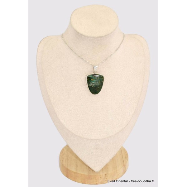 Pendentif Fuchsite cabochon semi-oval Bijoux en Fuchsite BK34