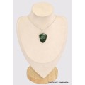 Pendentif Fuchsite cabochon semi-oval Bijoux en Fuchsite BK34
