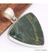 Pendentif en Fuchsite cabochon triangulaire Bijoux en Fuchsite BK34.2
