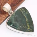 Pendentif en Fuchsite cabochon triangulaire - Bijoux en Fuchsite