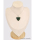 Pendentif en Fuchsite cabochon triangulaire Bijoux en Fuchsite BK34.2