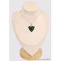 Pendentif en Fuchsite cabochon triangulaire Bijoux en Fuchsite BK34.2