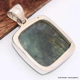 Pendentif en Fuchsite cabochon carré - Bijoux en Fuchsite