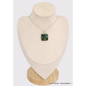 Pendentif en Fuchsite cabochon carré Bijoux en Fuchsite BK34.3
