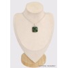 Pendentif en Fuchsite cabochon carré Bijoux en Fuchsite BK34.3