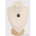 Pendentif en Fuchsite cabochon carré Bijoux en Fuchsite BK34.3