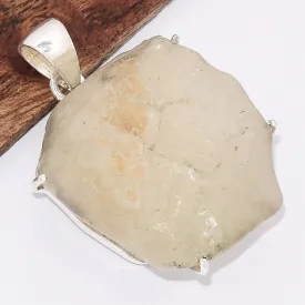 Très Gros Pendentif en véritable Verre Libyque - Bijoux en Verre de Libye (météorite)