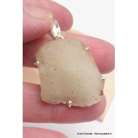 Gros Pendentif véritable Verre Libyque asymétrique Bijoux en Verre de Libye (météorite) BK35.4