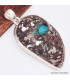 Gros Pendentif Cristal de Cavansite cabochon forme larme Pendentifs pierres naturelles BK37.1