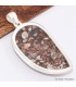 Gros Pendentif Cristal de Cavansite cabochon forme larme Pendentifs pierres naturelles BK37.1