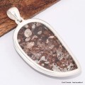Gros Pendentif Cristal de Cavansite cabochon forme larme Pendentifs pierres naturelles BK37.1
