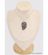 Gros Pendentif Cristal de Cavansite cabochon forme larme Pendentifs pierres naturelles BK37.1