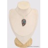 Gros Pendentif Cristal de Cavansite cabochon forme larme Pendentifs pierres naturelles BK37.1