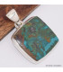 Pendentif carré en Chrysocolle du Pérou Pendentifs pierres naturelles BK39.1