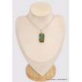 Pendentif Chrysocolle du Pérou bleue ocre Pendentifs pierres naturelles BK39.3