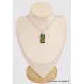 Pendentif Chrysocolle du Pérou bleue ocre - Pendentifs pierres naturelles