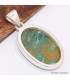 Pendentif oval en Chrysocolle péruvienne Pendentifs pierres naturelles BK39.4