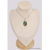 Pendentif oval en Chrysocolle péruvienne Pendentifs pierres naturelles BK39.4