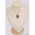 Pendentif oval en Chrysocolle péruvienne Pendentifs pierres naturelles BK39.4